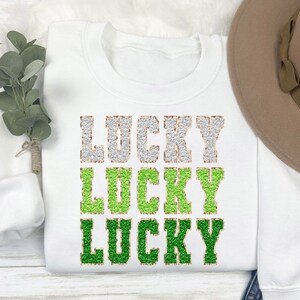 St. Patrick’s Day Lucky Sweatshirt, Cute Lucky St. Patrick’s Day Tee, Lucky Women’s St. Patty’s Day Shirt, Retro St. Patrick&#39;s Day Shirt