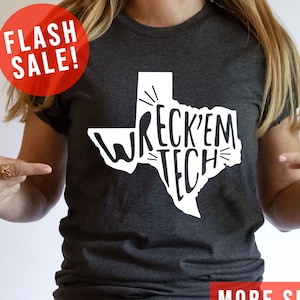 Wreck 'Em Texas Tech College Football Shirt, Texas Football Lovers Apparel, Red Raider Clothing, Tech Gameday Shirt, Football Texas Mama Tee