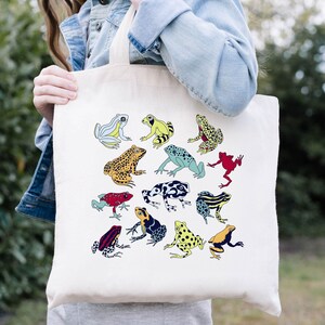 CafePress 'I Love Frogs' Natural Canvas Tote Bag – Reusable Shopping Bag, Two Sizes, Durable & Washable - View #10