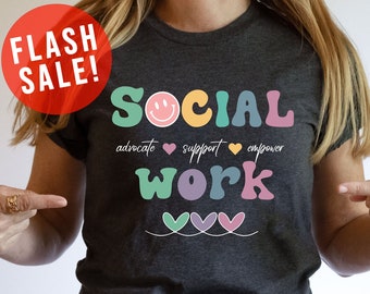 Boho Style Social Work T-Shirt, Cute Advocate Shirt, School Social Worker Gifts, Social Worker Shirt,  Trendy Support Shirt, Expower Shirt