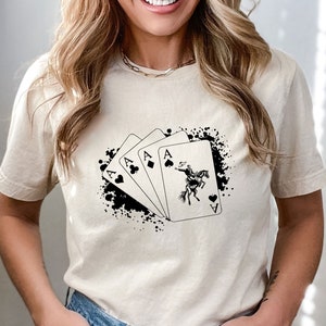 Chemise cowboy As, chemise Gambling Rodeo, chemise Western Poker Cards, cadeau poker rodéo, chemise Howdy Gambling, t-shirt Southern Casino