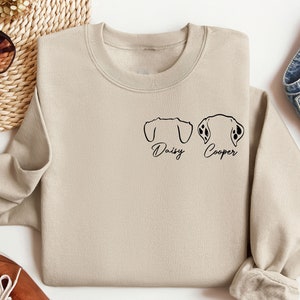 Custom Dog Ears Sweatshirt Gift For Dog Mom, Personalized Dog Sweater, Dog Lover Hoodie,Dog People T-Shirt,New Dog Owner Shirt,Pet Lover Tee