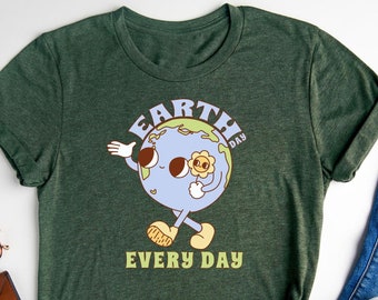 Earth Day Every Day Sweatshirt, Retro Earth Day Shirts, Planet Shirt, Climate Change Shirt,  Environmental Gift,  Be Kind To Our Planet Tee