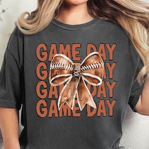 Gameday Shirts, Coquette Baseball Shirt, Coquette Bow Baseball Shirts,  Football Mom Shirt,Gameday Tee Baseball,Sports Mom Shirt,Team Spirit