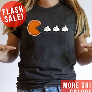 Pumpkin Pie Pac Man Funny Thanksgiving Shirt, Thanksgiving Humor Tee, Pumpkin Season Pac Man Shirt Pumpkin Patch Day Gift, Pumpkin Spice Tee