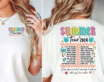 Summer Tour 2024 Shirt, Hello Summer Shirt, Summer Vibes Shirts, Beach Vacation T-Shirt,Vacay Mode Shirts,Family Trip Shirts,Vacay Squad Tee