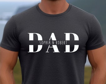 Custom DAD T-shirt, Personalized Dad Shirt With Kids Names, Personalized Father's Day Shirt, Gift For New Dad, Custom Daddy Father’s Day Tee