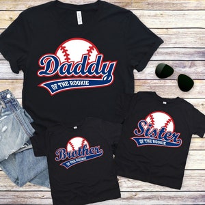 Daddy of the Rookie Tee, Birthday Boy Tee, Baseball Themed Shirts, Baseball Shirt,Rookie of the Year Tee,Supporter Dad Tee,Baseball Matching