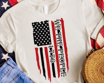 Wir, das Volk des Volkes Shirt, Land des freien Shirt, Vaterländischen Hemden für Frauen Mann, 1776 Flagge Shirt, amerikanische Verfassung 1776 T-Shirt, Vierter Juli T-Shirt