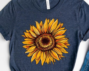Sunflower Shirt, Flower Print Shirt, Womens Garden Shirt, Funny Sunflower Shirt, Floral Shirt, Plant Sunflower Shirt,Sunshine Shirt