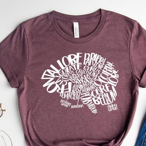 Humorous Brain T-Shirt, Funny Brain Shirt, Sarcastic Nerd Shirt, Brain Anatomy Shirt, Human Brain Shirt, Brain Typography, Funny Nurse Shirt