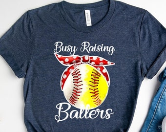 Busy Raising Ballers Shirt, Game Day Shirt, Softball Mom Tee, Baseball Mom,Sports Mom Shirt,Baseball Tee,Baseball Lover Shirt,Softball Lover