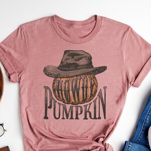 Howdy Pumpkin Country Lover Halloween T-Shirt, Cute Women Western Halloween Tee, Cute Country Shirt, Cowgirl Halloween T-Shirt, Southern Tee