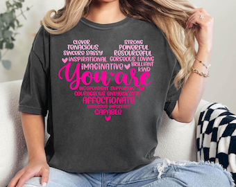 You Are Enough-sweater, T-shirt You Are Strong, zelfliefde shirts, trui voor geestelijke gezondheid, trui vriendelijkheid, T-shirt positieve affirmaties