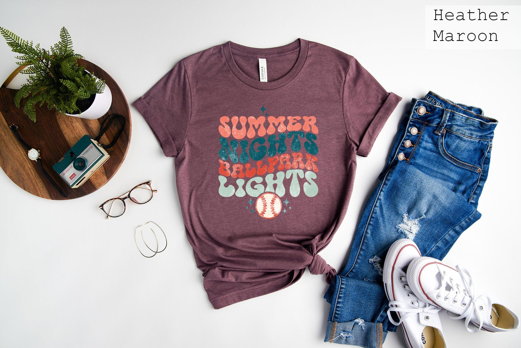 Discover Summer Nights Ballpark Lights T-Shirt, Baseball Shirt,  Baseball Game T-shirt