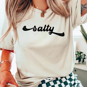 Retro Salty Shirt, Distressed Summer Shirt, Trendy Beach Shirt, Funny Summer Tee, Salty Girls Tee, Salty Summer Shirts, Salty Beach T-Shirt