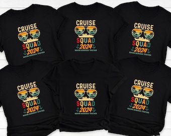 Familienurlaub 2024 Shirts, Erinnerungen zusammen T-Shirt machen, Gruppenreise Shirts, Familien Passende Urlaubs Shirts, 2024 Cruise Squad Tee