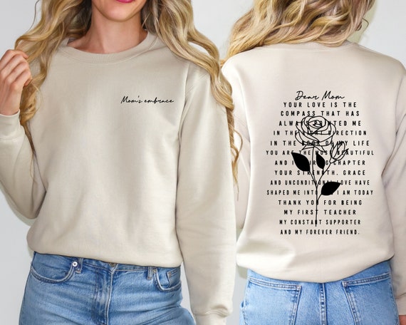 Mom's Embrace Sweatshirt, Mama Poem Sweater, Cute Mother's Day Gift, New  Mom Shirt, Cool Mom Club T-Shirt, Mom Life Shirt, Best Mom Sweater