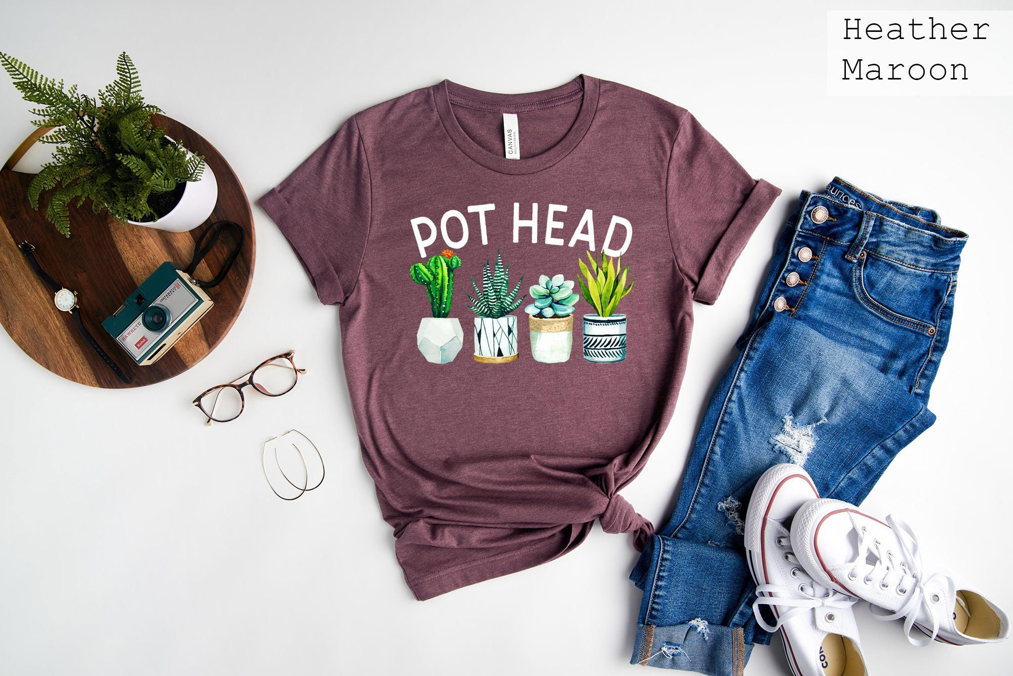 Pot Head Shirt, Plant Lover Gift, Crazy Plant Lady, Plant Mom Shirt,Gardener Shirt, Succulent Shirt,Funny Plant Shirt,Gardening Mom,Mom Life