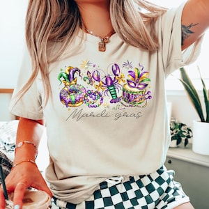 Sweat-shirt du festival de Mardi Gras, chemises de célébration de Mardi Gras, sweat-shirt du mardi gras, pull des amoureux de la Nouvelle-Orléans, joli pull du festival
