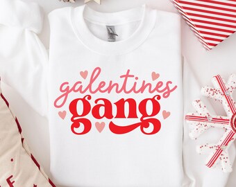Galentine's Gang Sweater, Anti Valentine Friends Shirt, XOXO Galentine T-Shirt, Funny Single Mom Sweatshirt, Sarcastic Valentine's Day Shirt