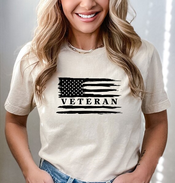 Fourth of July Veteran T-shirt, USA Flag Veteran Shirt, Army Veteran Gift, Veteran Day Shirt,  Independence Day Shirt, Proud Veteran Shirt