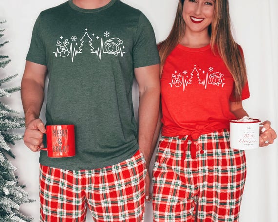 Christmas Heartbeat Shirt, Christmas Tree Sweater, Couples Christmas Shirts, Christmas Reindeer Heartbeat Shirt, Medical Christmas Shirt