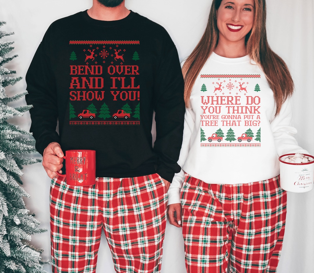 Bend Over and I'll Show You Christmas Couple T-shirt,griswold Family ...
