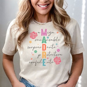 Madre Sweatshirt, Madre Definition Shirts, Latina Mom Sweater, Mother's Day Gift, Latina Mama Dia De Las Madres Shirt, Spanish Mother Tee image 2