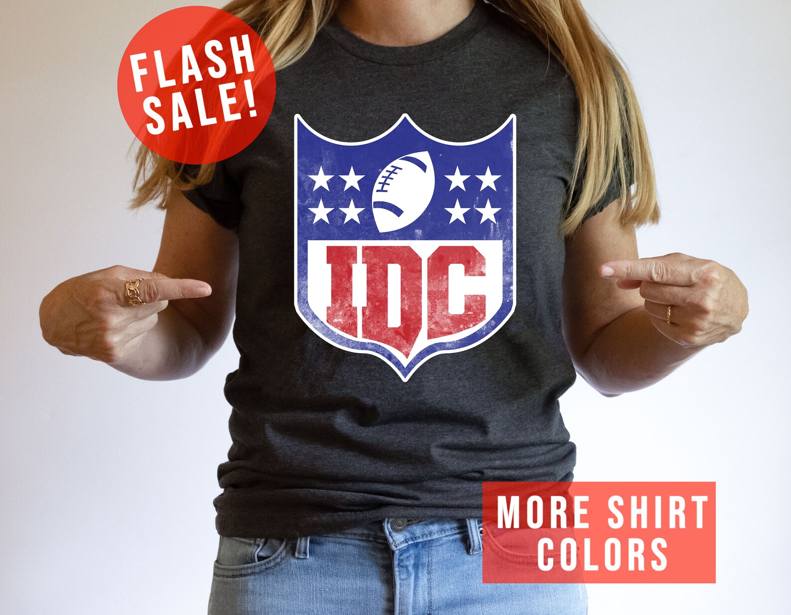 IDC Football Fan Shirt Football Playoff Tee I Dont Care Etsy