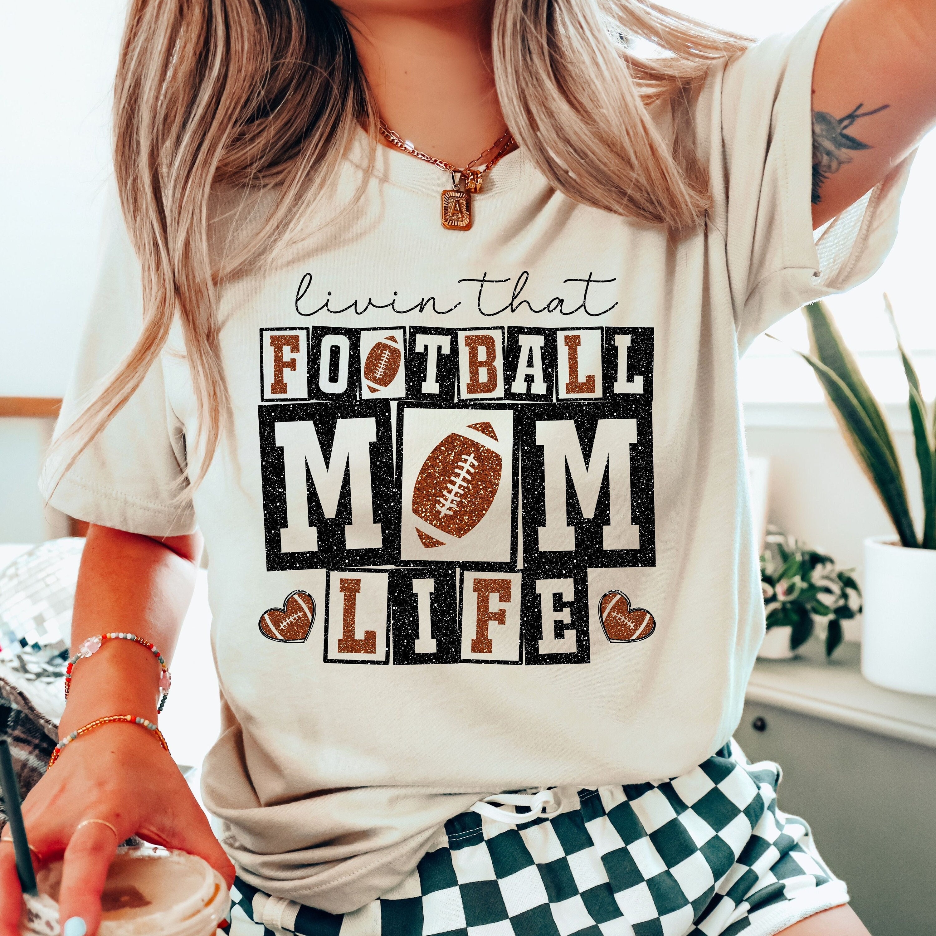maaa L'Appartement Football T-shirt Livin That Football Mom Life