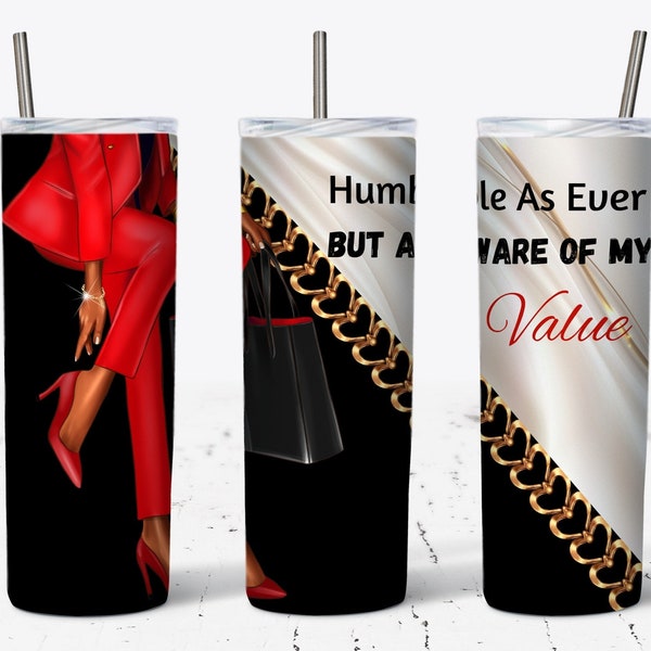 20oz Tumbler Luxury PNG Wrap| High Heels Tumbler Designer Bag| Black Girl Woman| Motivational Quote Gift for Her| Fashion Beauty Design