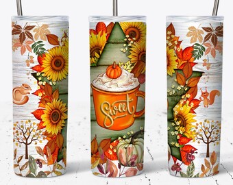 Vaso de otoño, Vibras otoñales, Vaso delgado de 20 oz con vibraciones otoñales PNG, Acción de Gracias, ¡Es otoño! PNG, Diseño de vaso, Recto y cónico PNG