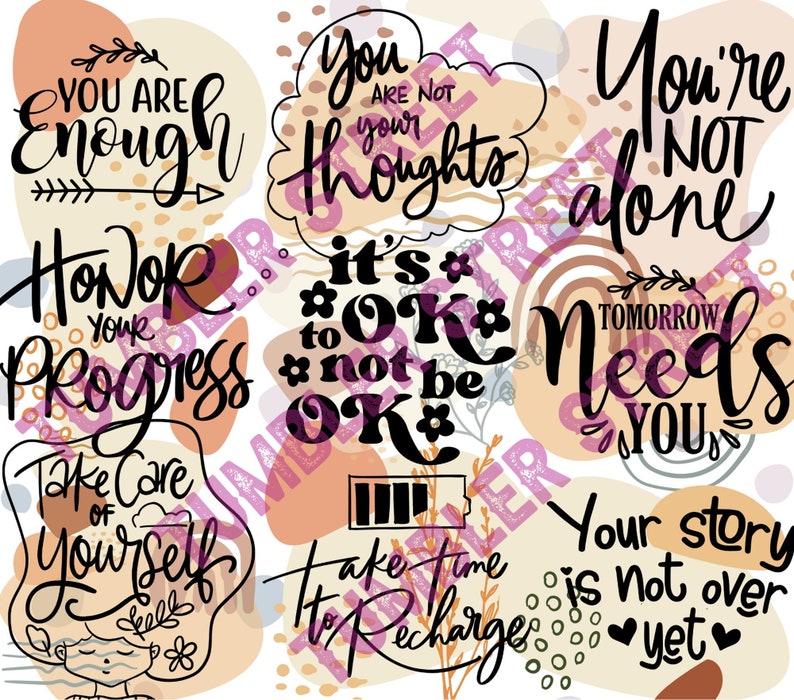 Mental Health Tumbler Wrap Mental Health Matters Boho Etsy