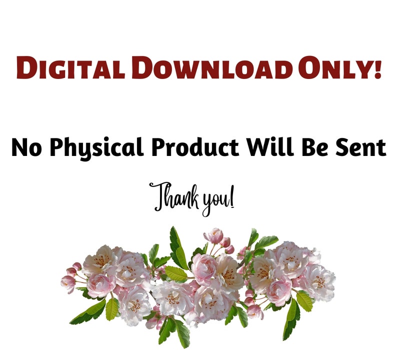 May include: Digital download only. No physical product will be sent. Thank you! Illustration of pink flowers with green leaves.