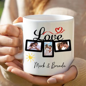 Photo Collage Mug PNG, Add your Own Photo Mug PNG, 15oz & 11oz custom mug wrap, Mug with pictures Design, Add your name, couple mug gift