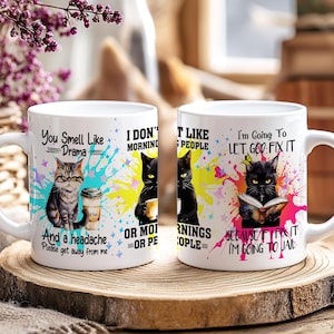Sarcastic Mug Wrap, Popular 15oz Funny Quote Mug Sublimation Design PNG, Funny Cats PNG, fun sublimation designs, Funny quotes png, Snarky