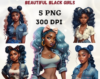 Beautiful Dreadlocks Black Girl Magic Melanin, Black Woman 5 PNG, Afro Fashion girl, African American girl clipart, Tumbler Sublimation Gift