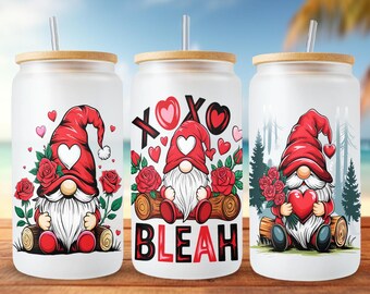 Sarcastic Libbey PNG, Anti Valentine's Day Libbey PNG, 16oz Libbey Glass Can Design, fun sublimation designs, Funny png, Snarky Libbey Cup