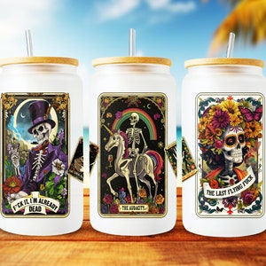 Sarcastische Libbey png, grappige tarotkaarten Libbey png, 16 oz Libbey Glass Can Design, leuke sublimatieontwerpen, Snarky Libbey Cup, tarotkaarten png