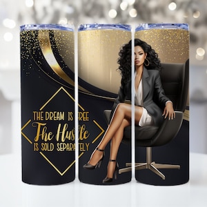Boss Lady PNG, 20oz Skinny Tumbler Sublimation Wrap Design, boss babe tumbler wrap, Business Woman, female entrepreneur gift, boss babe cup