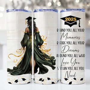 2025 Graduation Tumbler Wrap 20oz Skinny, Add Your Name, Graduation Senior 2025 Sublimation Design, Girl Graduation Gift, Tumbler Wrap PNG