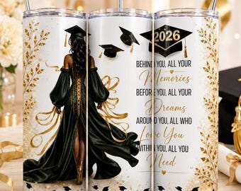 2026 afstuderen beker wrap 20oz mager, voeg je naam toe, afstuderen senior 2026 sublimatie ontwerp, meisje afstudeercadeau, beker wrap, beker png