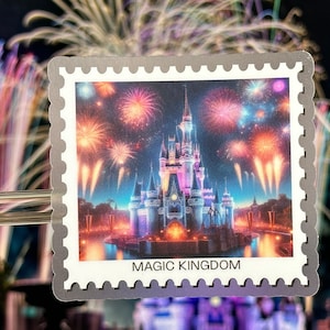Magic Kingdom Stamp Laptop Sticker | Cinderella Castle Planner Sticker | Disney World Waterproof Sticker Vinyl Decal