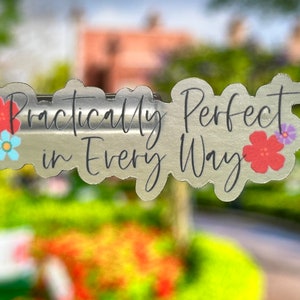 Mary Poppins meetlint laptopsticker | Praktisch perfect in elk opzicht Planner Sticker Waterdichte Sticker Vinyl Sticker