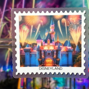 Disneyland Stamp Laptop Sticker | Sleeping Beauty Castle Planner Sticker | Disneyland Waterproof Sticker Vinyl Decal