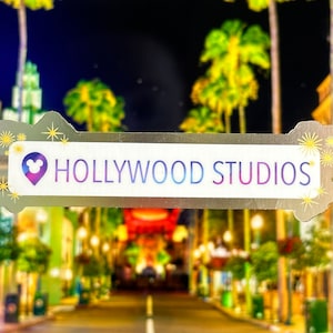 Hollywood Studios Ziel Drop Pin Aufkleber | Disney World GPS Position Planer Aufkleber wasserdicht Aufkleber Vinyl Aufkleber
