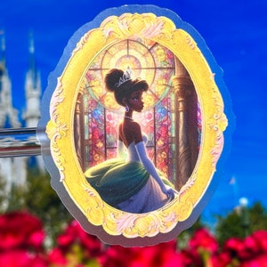 Princess Tiana Laptop Sticker | Princess and the Frog Planner Sticker | Tiana Portrait Waterproof Sticker Vinyl Decal