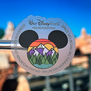 Disney World Mountaineer Laptop Sticker | Disney Space Mountain Planner Sticker | Disney Mountain Waterproof Sticker Vinyl Decal