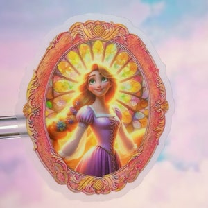 Rapunzel Portrait Laptop Sticker | Tangled Planner Sticker | Disney Princess Waterproof Sticker Vinyl Decal